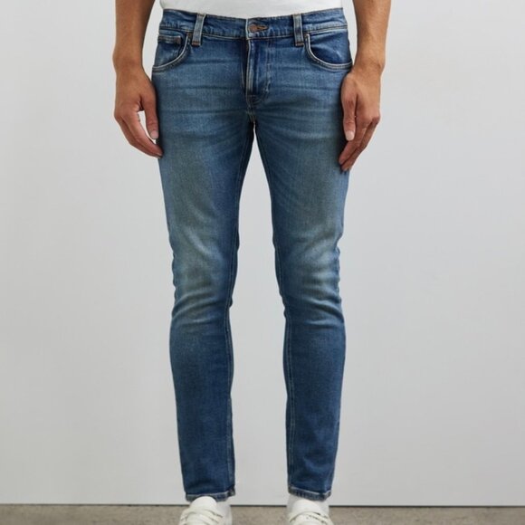 NUDIE JEANS TIGHT TERRY IN MEDIUM WASH - Picture 6 of 6